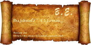 Bujdosó Elizeus névjegykártya